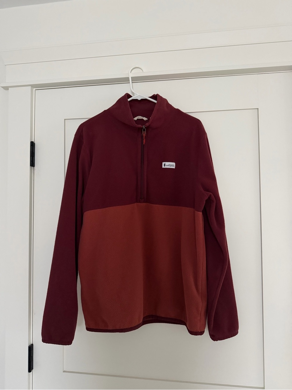 cotopaxi Men’s Two-Tone Zip Fleece - Burgundy and Rust